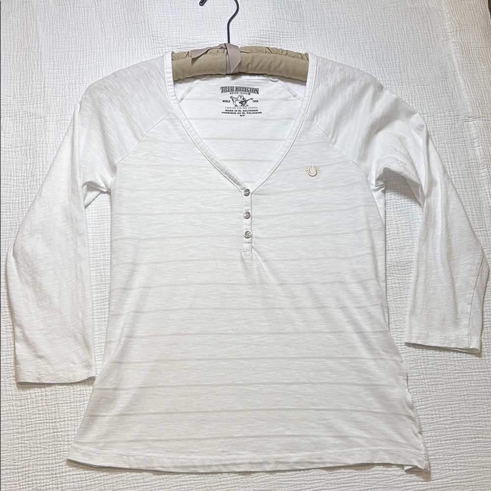 True Religion 3/4 Sleeve Top